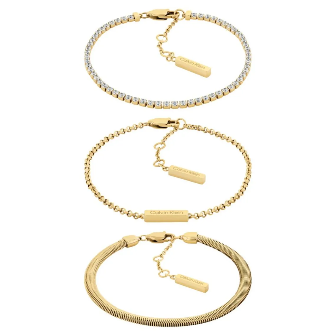 Calvin Klein Bijoux Bracelet Femme Ck Trio - 35000797 Acier Doré | Femme Bracelet