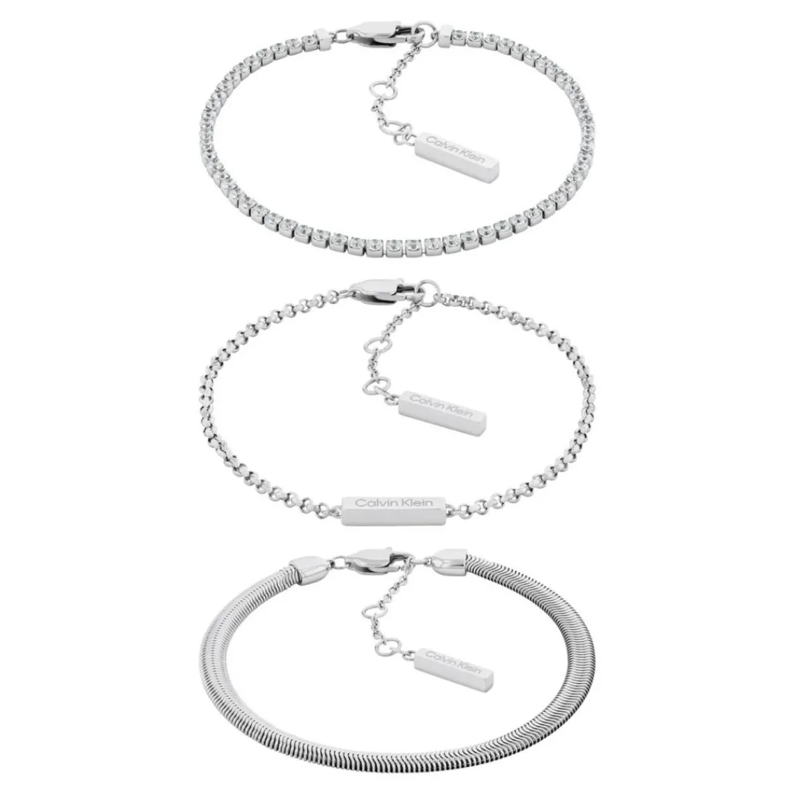 Calvin Klein Bijoux Bracelet Femme Ck Trio - 35000796 Acier Argent | Femme Bracelet