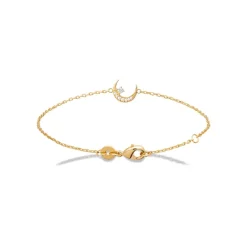 Maison de la Bijouterie Bracelet femme croissant de lune plaqué or UW35W6ZV | Femme Bracelet