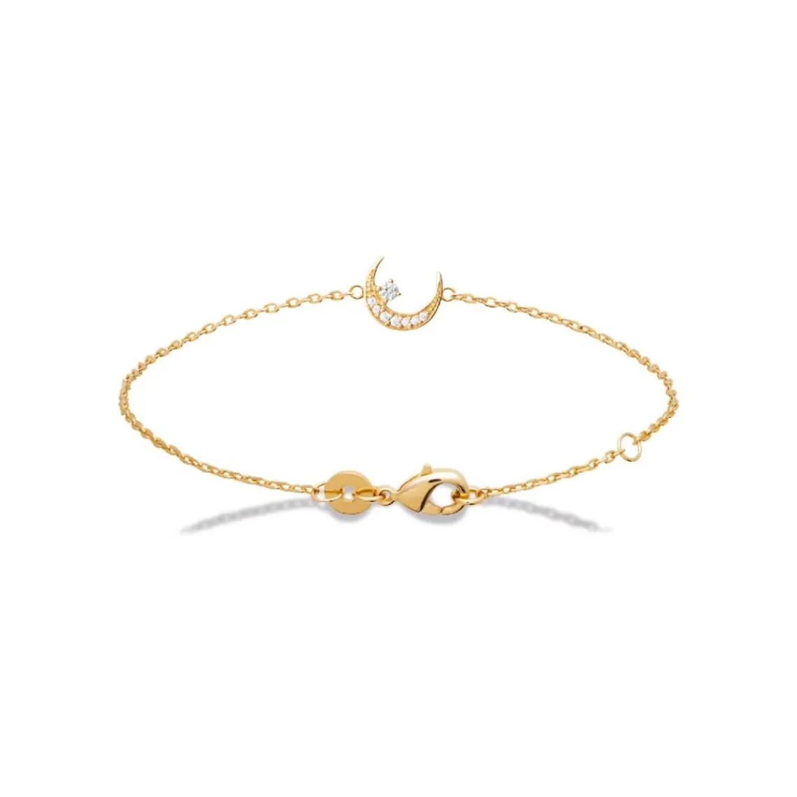 Maison de la Bijouterie Bracelet femme croissant de lune plaqué or UW35W6ZV | Femme Bracelet