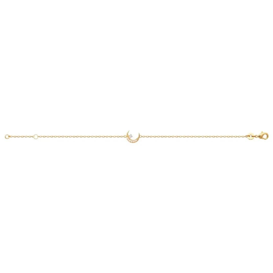 Maison de la Bijouterie Bracelet femme croissant de lune plaqué or UW35W6ZV | Femme Bracelet