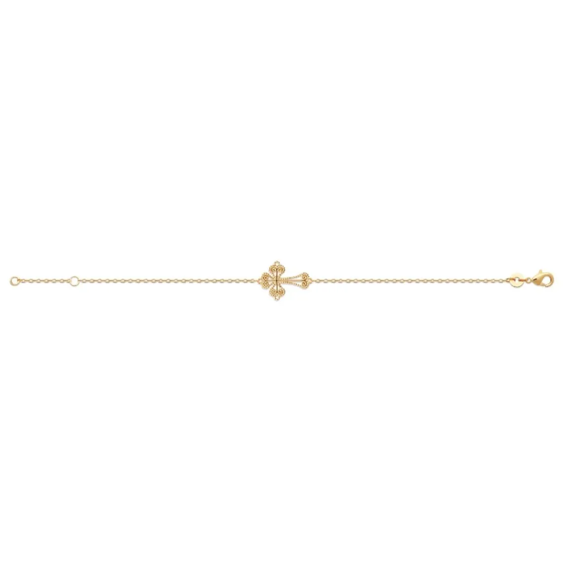 Maison de la Bijouterie Bracelet femme croix fantaisie plaqué or UYYZZ3ZV | Femme Bracelet