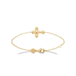 Maison de la Bijouterie Bracelet femme croix plaqué or UYYZZYZV | Femme Bracelet