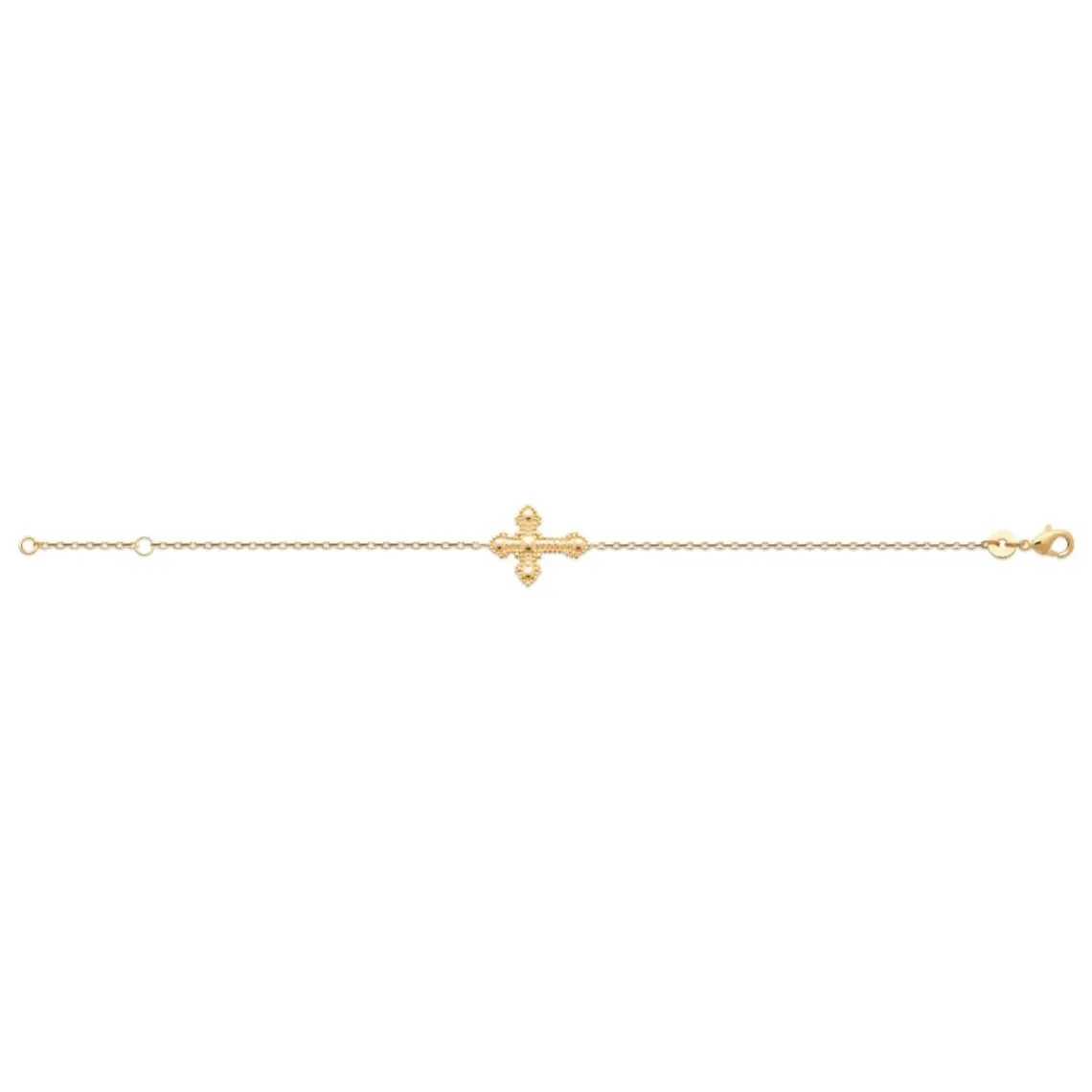 Maison de la Bijouterie Bracelet femme croix plaqué or UYYZZYZV | Femme Bracelet