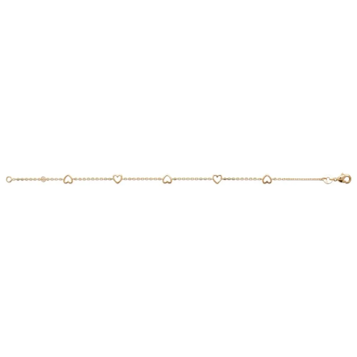 Maison de la Bijouterie Bracelet femme cœur fantaisie plaqué or UYZU0ZZV | Femme Bracelet
