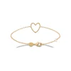 Maison de la Bijouterie Bracelet femme cœur fantaisie plaqué or UYZVUWZV | Femme Bracelet