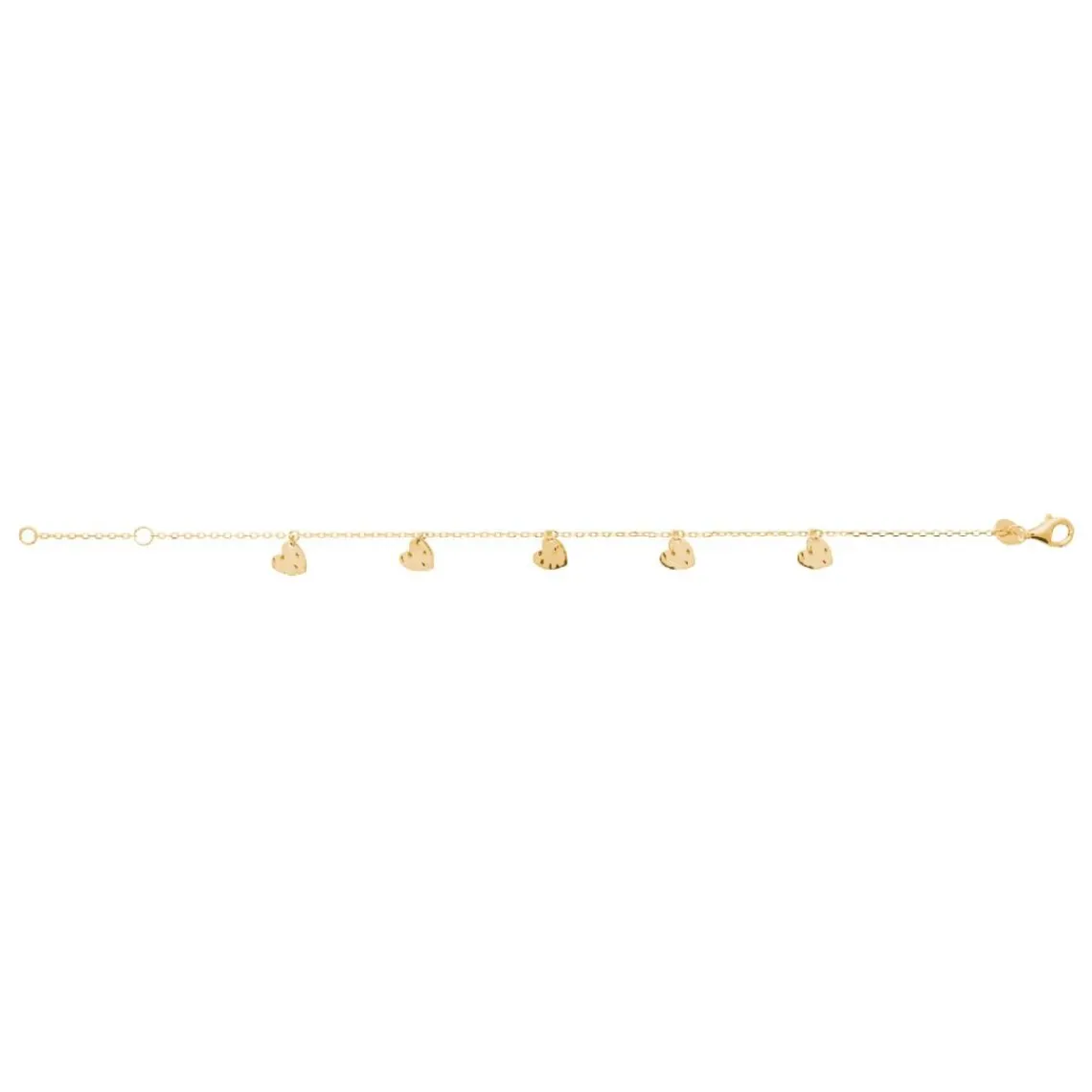 Maison de la Bijouterie Bracelet femme cœur fantaisie plaqué or UYZUZ5ZV | Femme Bracelet