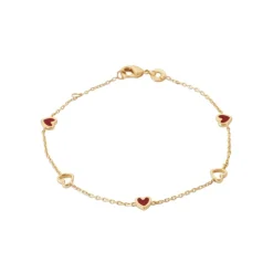 Maison de la Bijouterie Bracelet femme cœur fantaisie plaqué or UYZU0YZV | Femme Bracelet