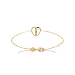 Maison de la Bijouterie Bracelet femme cœur fantaisie plaqué or UW3V5VZV | Femme Bracelet