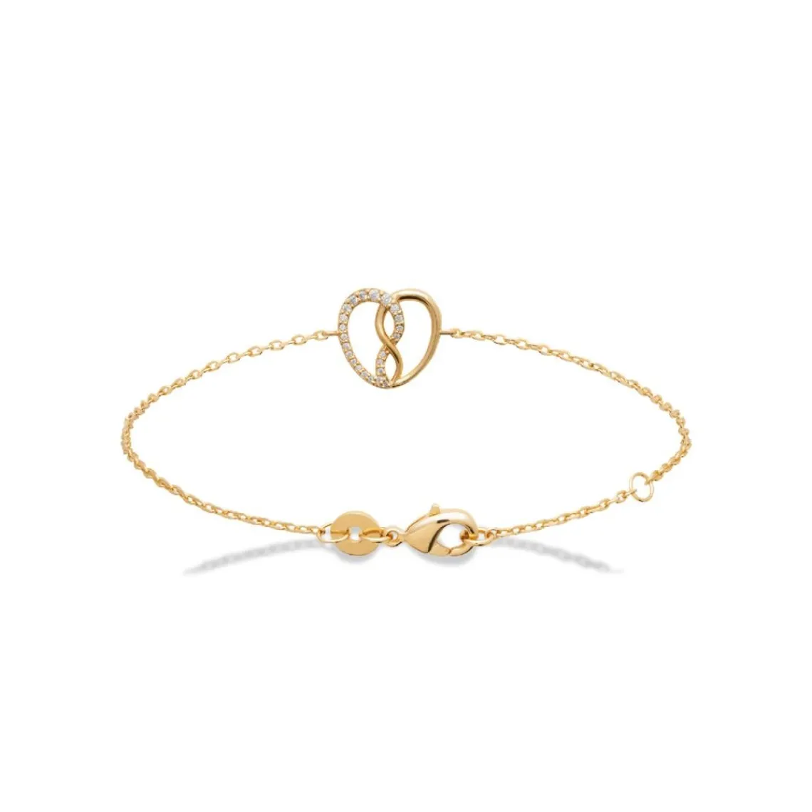 Maison de la Bijouterie Bracelet femme cœur fantaisie plaqué or UW3V5VZV | Femme Bracelet