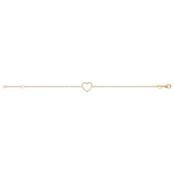 Maison de la Bijouterie Bracelet femme cœur oxyde plaqué or UW3U6YZV | Femme Bracelet