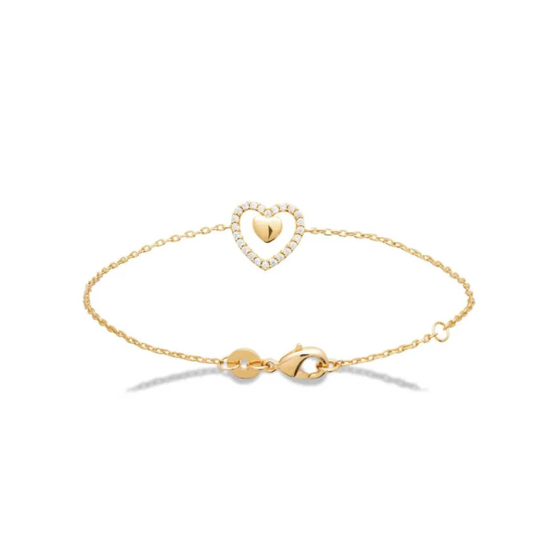 Maison de la Bijouterie Bracelet femme cœur oxyde plaqué or UW3U60ZV | Femme Bracelet