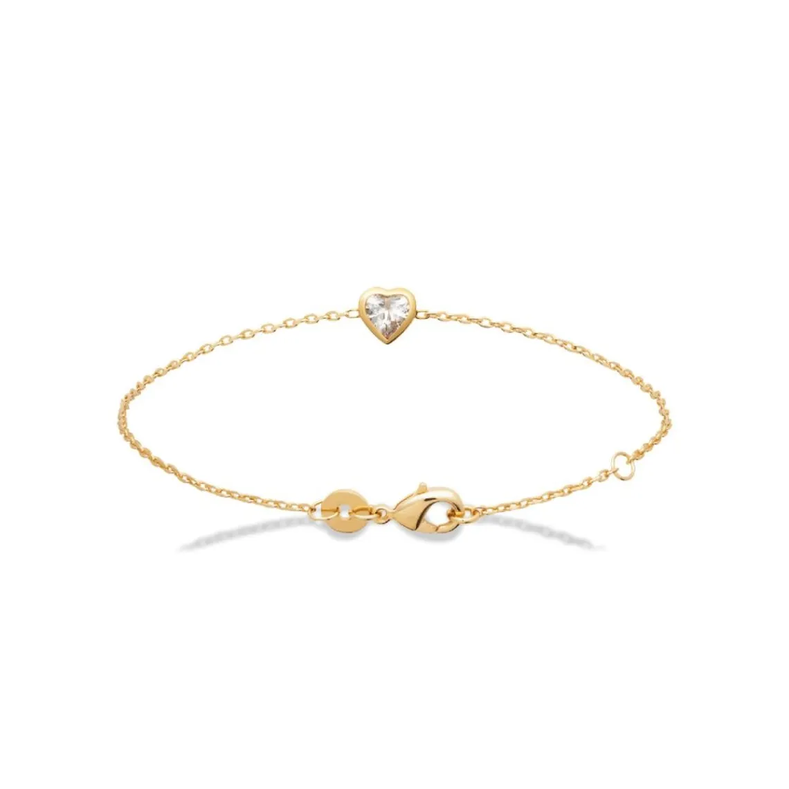 Maison de la Bijouterie Bracelet femme cœur oxyde zirconium plaqué or UWZZV0ZV | Femme Bracelet