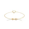 Maison de la Bijouterie Bracelet femme cœur plaqué or UWZ3Y0ZV | Femme Bracelet