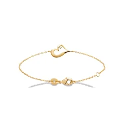 Maison de la Bijouterie Bracelet femme cœur plaqué or UWZZ6WZV | Femme Bracelet