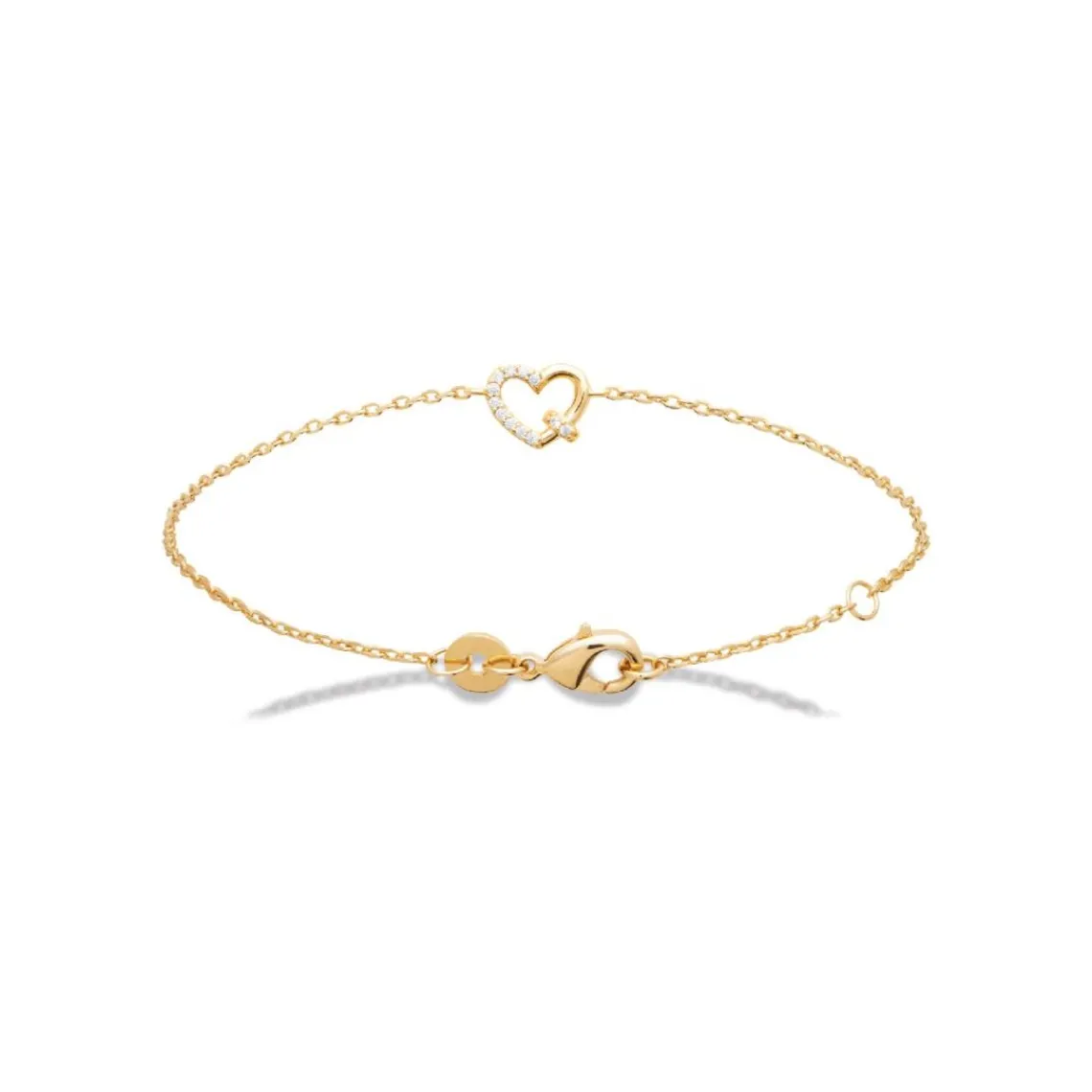 Maison de la Bijouterie Bracelet femme cœur plaqué or oxyde UW3U6WZV | Femme Bracelet