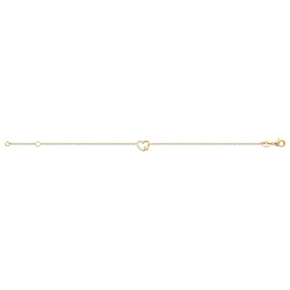 Maison de la Bijouterie Bracelet femme cœur plaqué or oxyde UW3U6WZV | Femme Bracelet