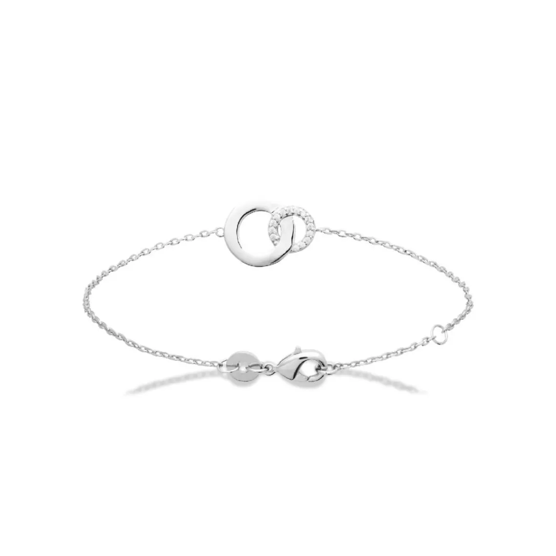 Maison de la Bijouterie Bracelet femme double anneau oxyde de zirconium VW3U3YZV | Femme Bracelet