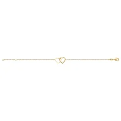 Maison de la Bijouterie Bracelet femme double cœur plaqué or UYY05ZZV | Femme Bracelet
