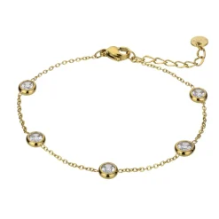 Emily Westwood Bijoux Bracelet femme Emily Westwood EWB23071G - Acier Doré et Blanc | Femme Bracelet