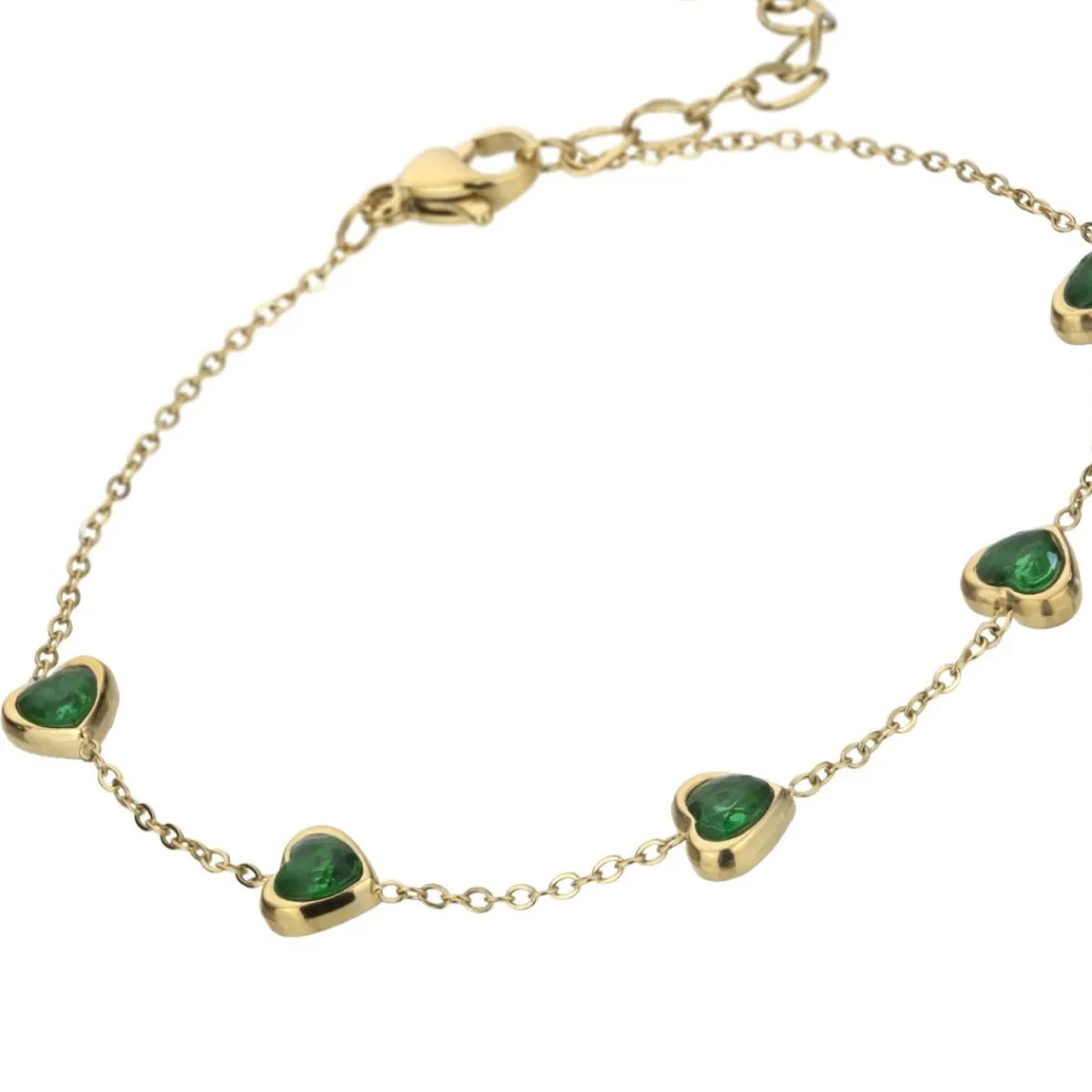 Emily Westwood Bijoux Bracelet femme Emily Westwood EWB23078G - Acier Doré et Vert | Femme Bracelet