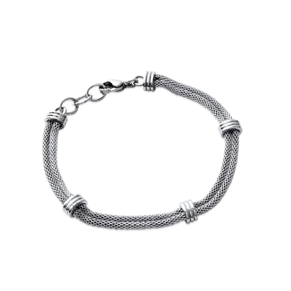 Maison de la Bijouterie Bracelet femme fantaisie acier argent 3Z055VZU | Femme Bracelet