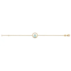 Maison de la Bijouterie Bracelet femme fantaisie agate bleue plaqué or UW3YU3ZV | Femme Bracelet