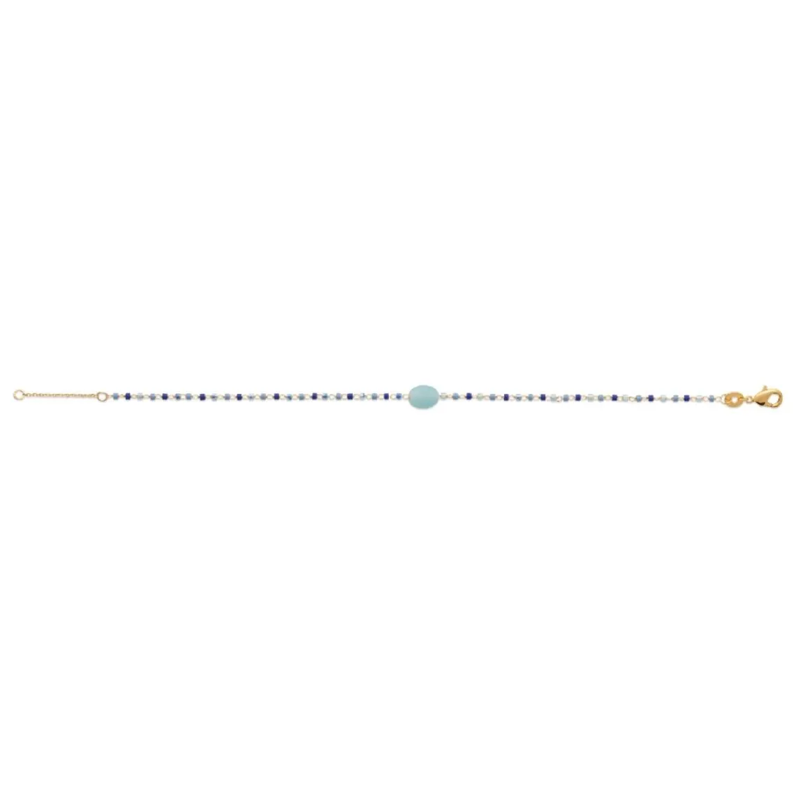 Maison de la Bijouterie Bracelet femme fantaisie amazonite plaqué or UW3Y4YZV | Femme Bracelet
