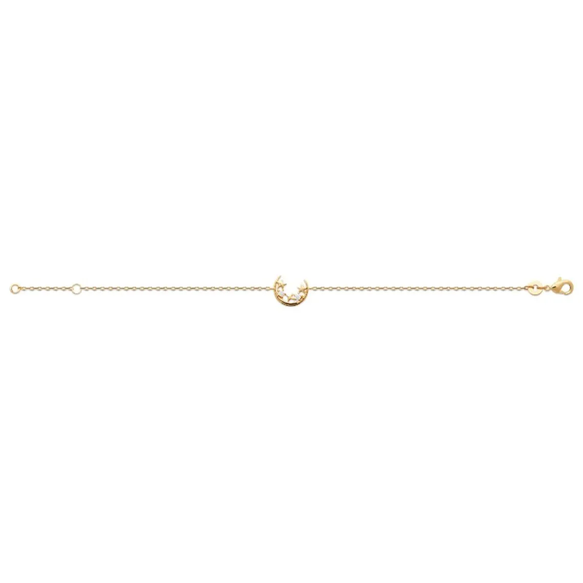 Maison de la Bijouterie Bracelet femme fantaisie croissant de lune plaqué or UW36W6ZV | Femme Bracelet