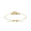 Maison de la Bijouterie Bracelet femme fantaisie feuille plaqué or UYY03YZV | Femme Bracelet