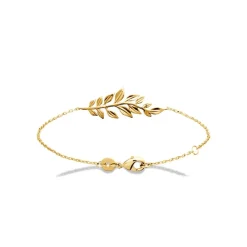 Maison de la Bijouterie Bracelet femme fantaisie feuille plaqué or UYY03YZV | Femme Bracelet