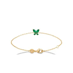 Maison de la Bijouterie Bracelet femme fantaisie oxyde verte plaqué or UW3VV4ZV | Femme Bracelet