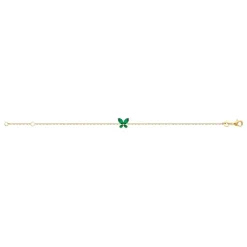 Maison de la Bijouterie Bracelet femme fantaisie oxyde verte plaqué or UW3VV4ZV | Femme Bracelet