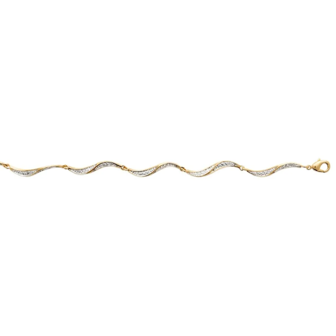 Maison de la Bijouterie Bracelet femme fantaisie oxydes de zirconium plaqué or YU006YZV | Femme Bracelet
