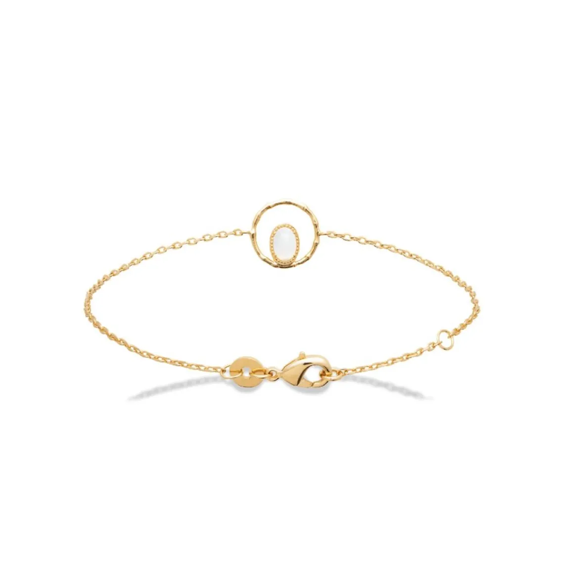 Maison de la Bijouterie Bracelet femme fantaisie pierre de lune plaqué or UW33Y3ZV | Femme Bracelet