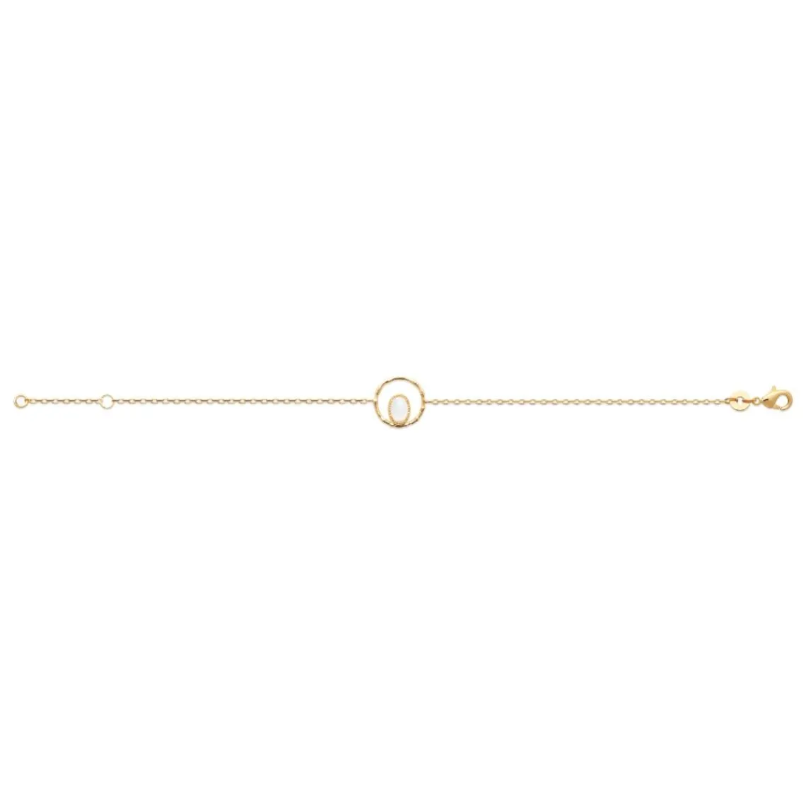 Maison de la Bijouterie Bracelet femme fantaisie pierre de lune plaqué or UW33Y3ZV | Femme Bracelet