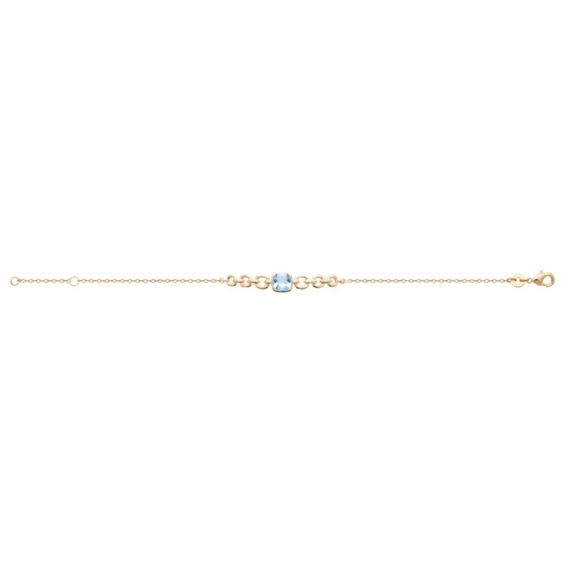 Maison de la Bijouterie Bracelet femme fantaisie pierre bleue plaqué or UW3WUYZV | Femme Bracelet