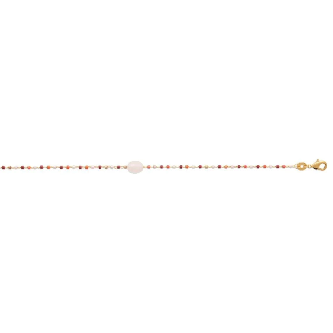 Maison de la Bijouterie Bracelet femme fantaisie quartz rose plaqué or UW3Y3VZV | Femme Bracelet
