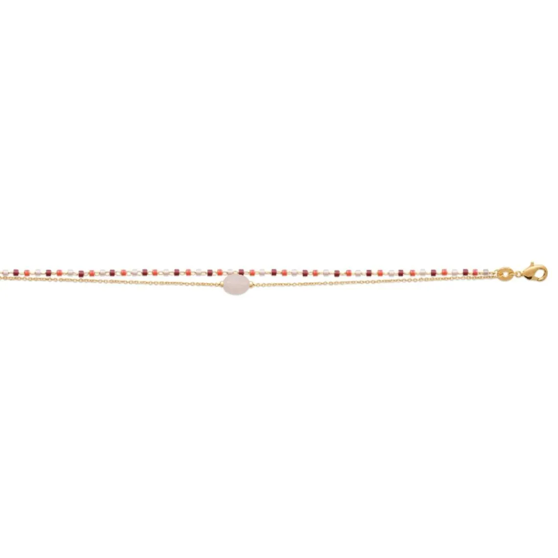 Maison de la Bijouterie Bracelet femme fantaisie quartz rose plaqué or UW3Y3WZV | Femme Bracelet