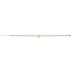 Maison de la Bijouterie Bracelet femme fantaisie quartz rose plaqué or UW3Y3WZV | Femme Bracelet