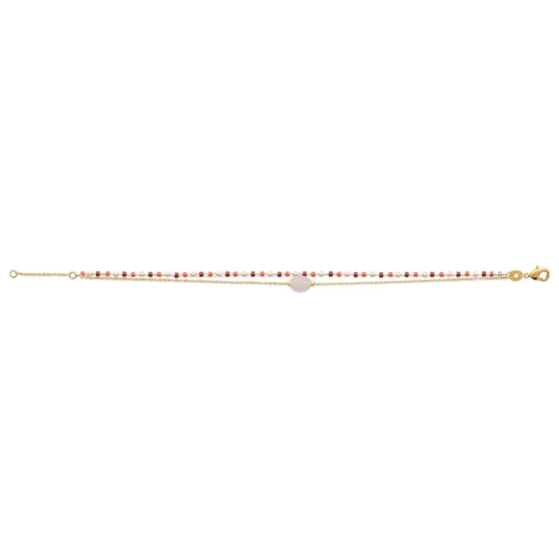 Maison de la Bijouterie Bracelet femme fantaisie quartz rose plaqué or UW3Y3WZV | Femme Bracelet