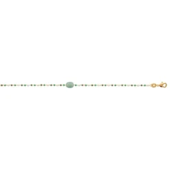 Maison de la Bijouterie Bracelet femme fantaisie quartzite vert plaqué or UW3Y36ZV | Femme Bracelet