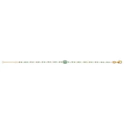Maison de la Bijouterie Bracelet femme fantaisie quartzite vert plaqué or UW3Y36ZV | Femme Bracelet