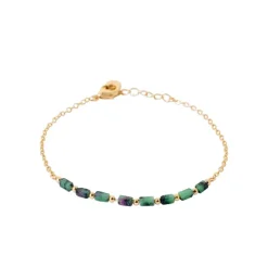 Maison de la Bijouterie Bracelet femme fantaisie rubis zoisite plaqué or UW3VWWZV | Femme Bracelet