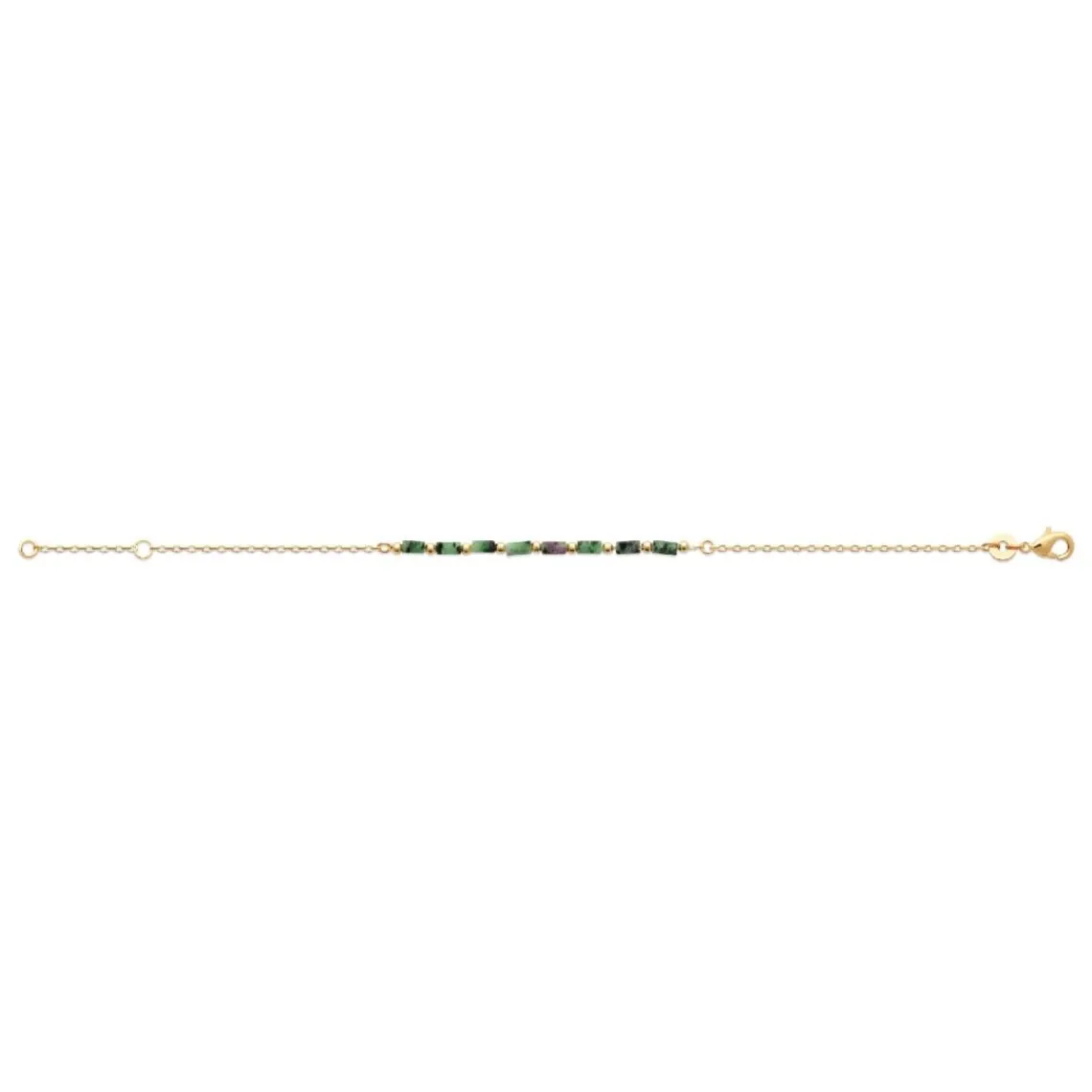 Maison de la Bijouterie Bracelet femme fantaisie rubis zoisite plaqué or UW3VWWZV | Femme Bracelet