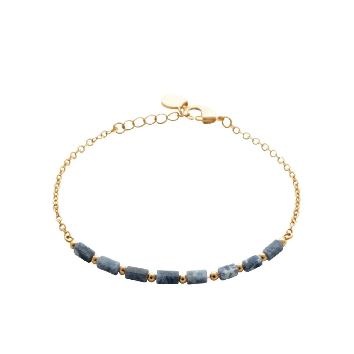 Maison de la Bijouterie Bracelet femme fantaisie sodalites bleues plaqué or UW3VW6ZV | Femme Bracelet