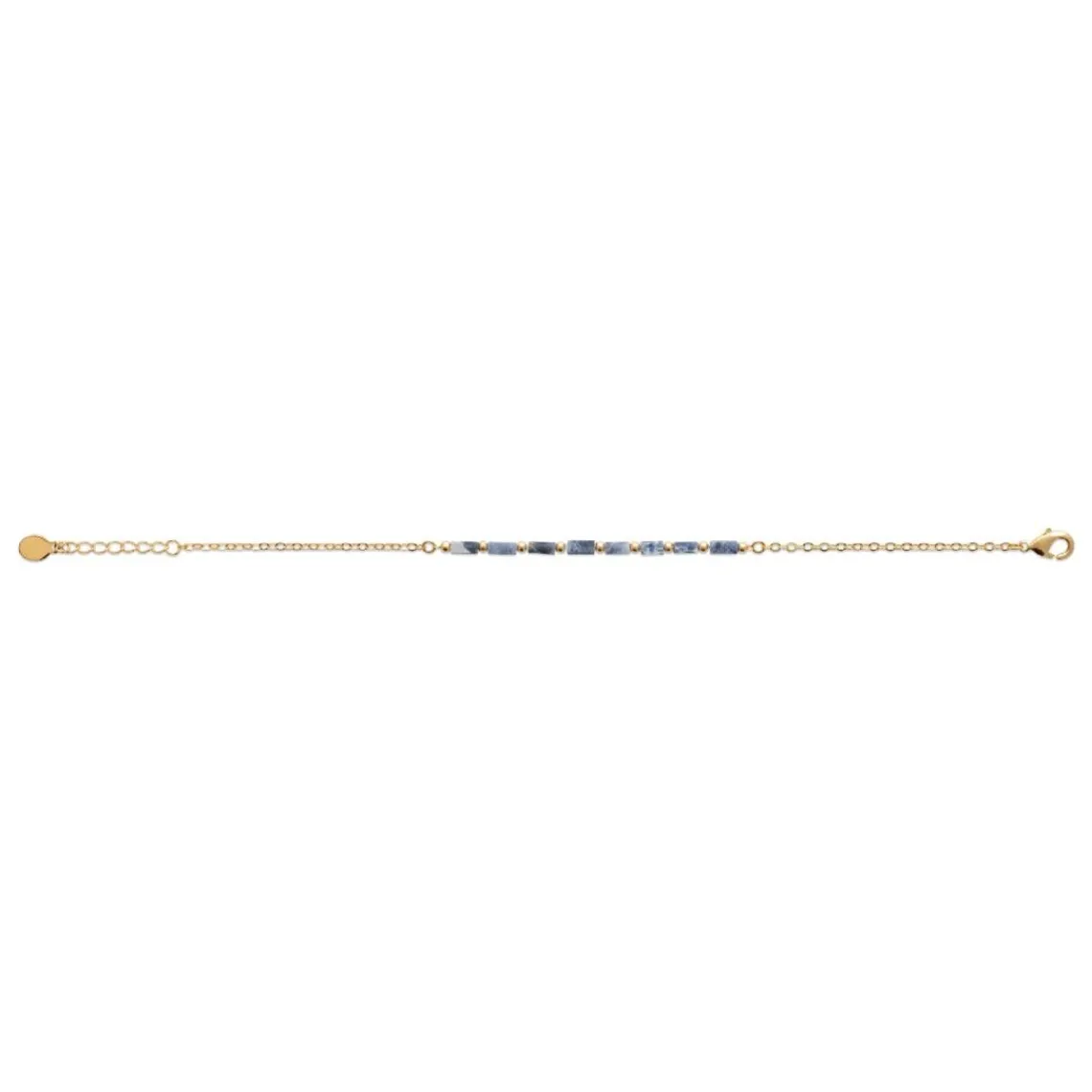 Maison de la Bijouterie Bracelet femme fantaisie sodalites bleues plaqué or UW3VW6ZV | Femme Bracelet