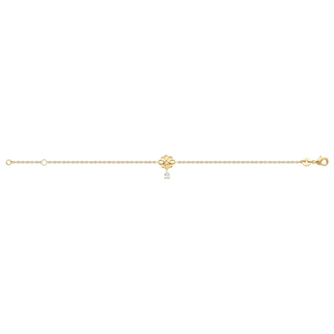 Maison de la Bijouterie Bracelet femme fleur plaqué or UW4050ZV | Femme Bracelet