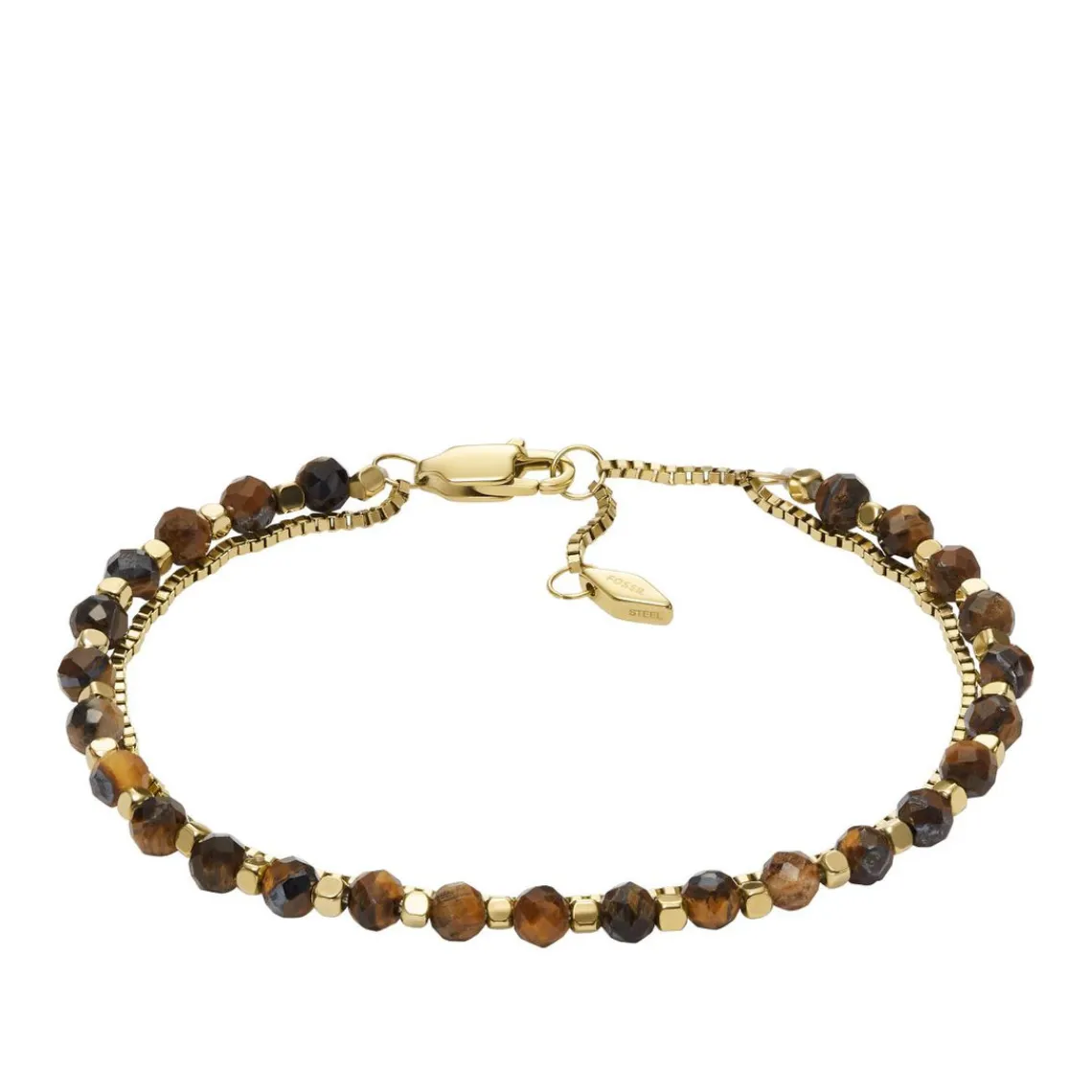 Fossil Bijoux Bracelet Femme - JF04683710 - Acier,Laiton Doré,Marron | Femme Bracelet