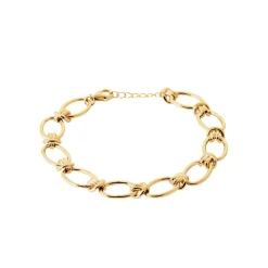 Maison de la Bijouterie Bracelet femme grosse maille fantaisie plaqué or UYZUUZZV | Femme Bracelet